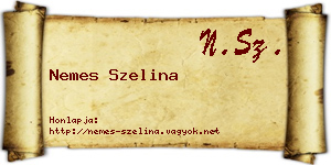 Nemes Szelina névjegykártya